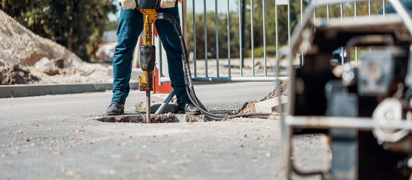 Concrete driveway removal and demolition work at a residential property in Sydney.