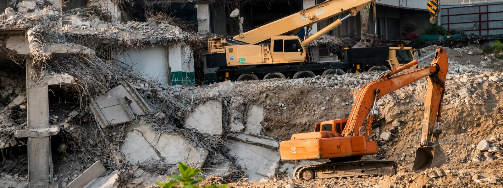 Professional demolition services in Sydney using heavy machinery to safely demolish residential and commercial buildings.