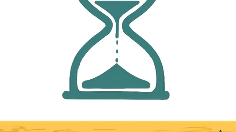 Teal hourglass draining above a gold sea crossed by dark oil tankers, illustrating India's thin crude reserve cover.