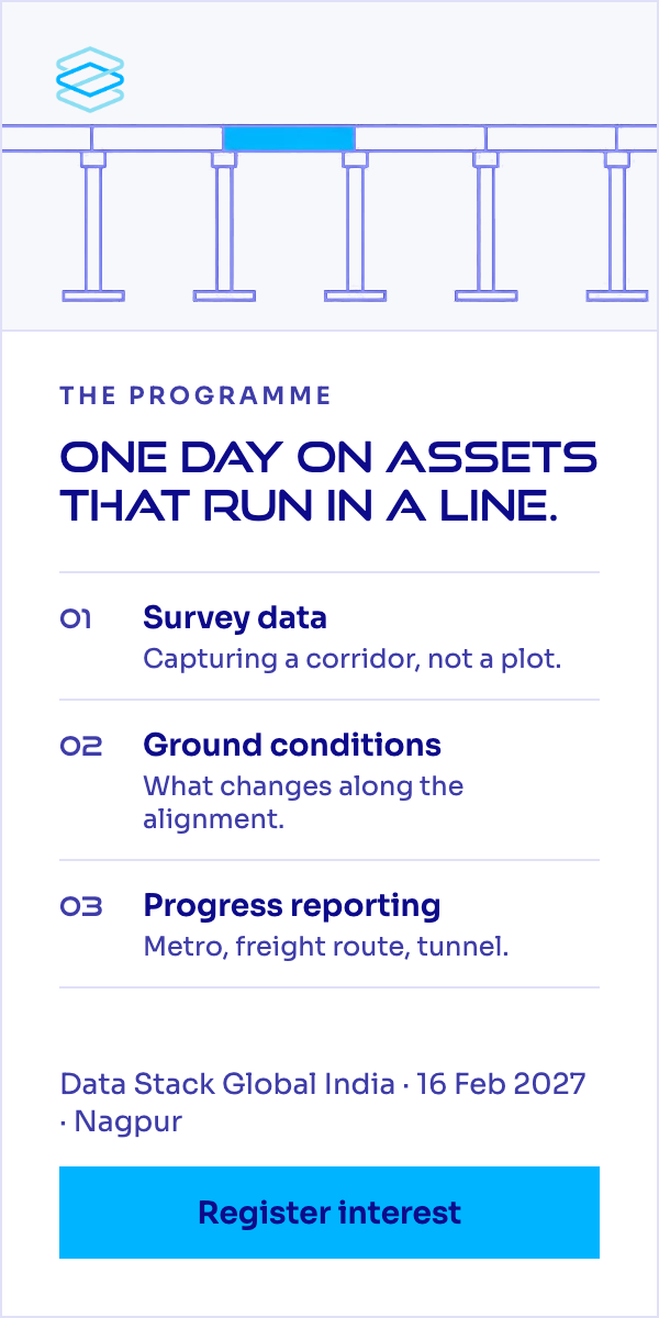 Data Stack Global India programme: one day on assets that run in a line. 16 February 2027, Nagpur. Register interest.