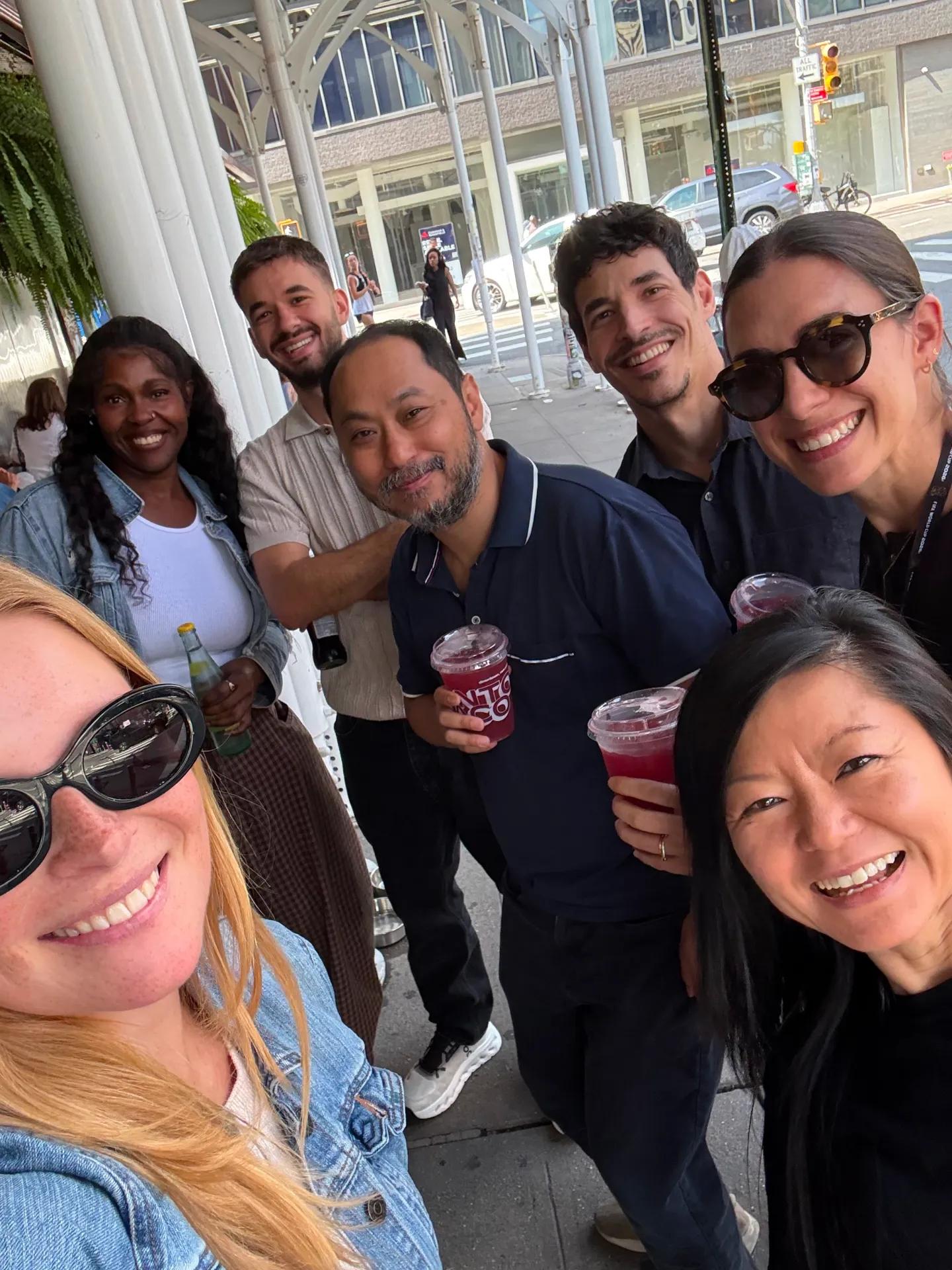 The ALFA team out for a mid-day coffee break