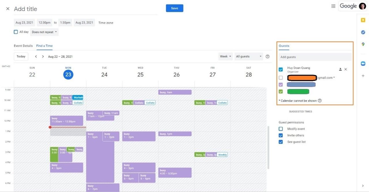 Google Calendar hacks for meeting 2021