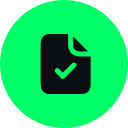 Green circle with file icon