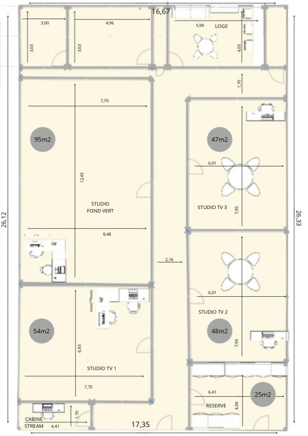 Plan des studios Hacienda