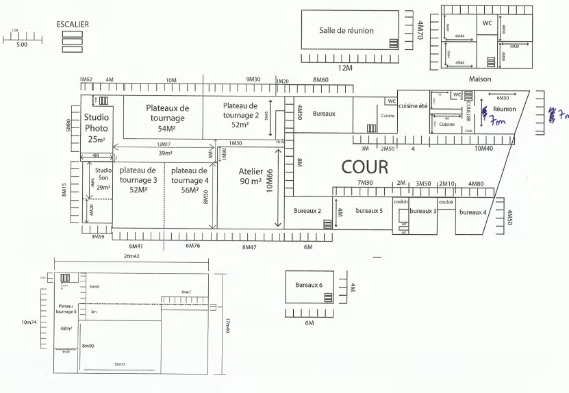 Plan global du site de l’Hacienda Studio à Saint-Ouen