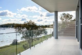 lake views from waterfront alfresco area