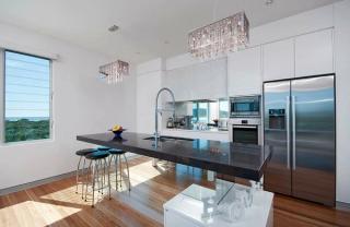 open-plan coastal kitchen