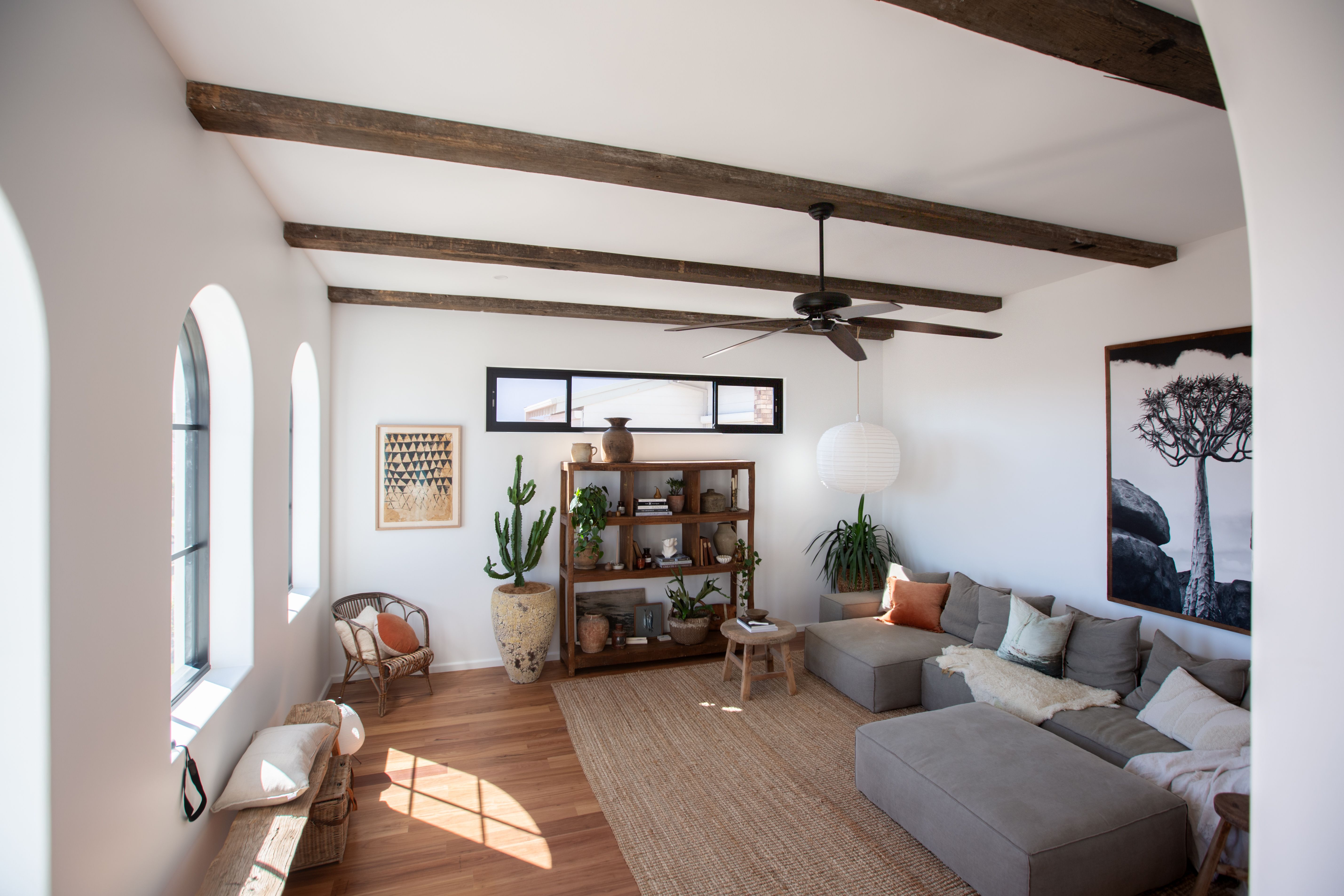 rustic-style living room