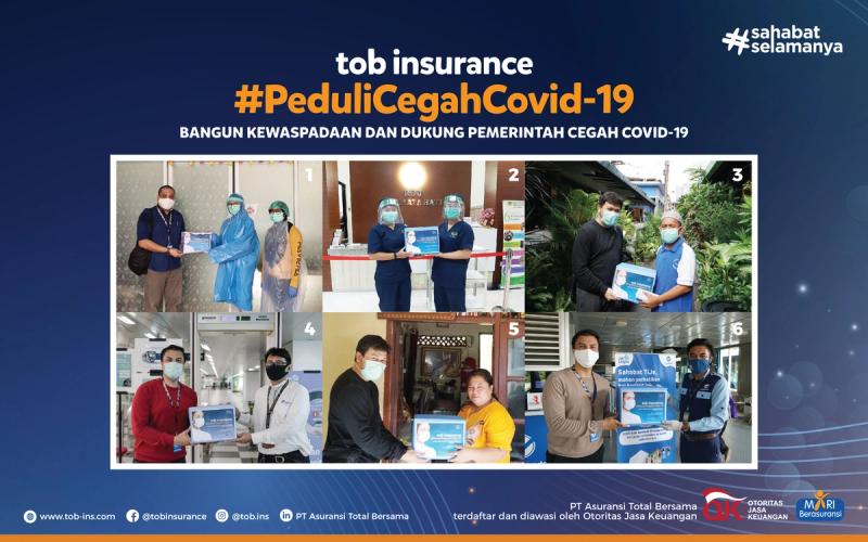 Dukung Program Pemerintah, tob insurance berikan donasi masker