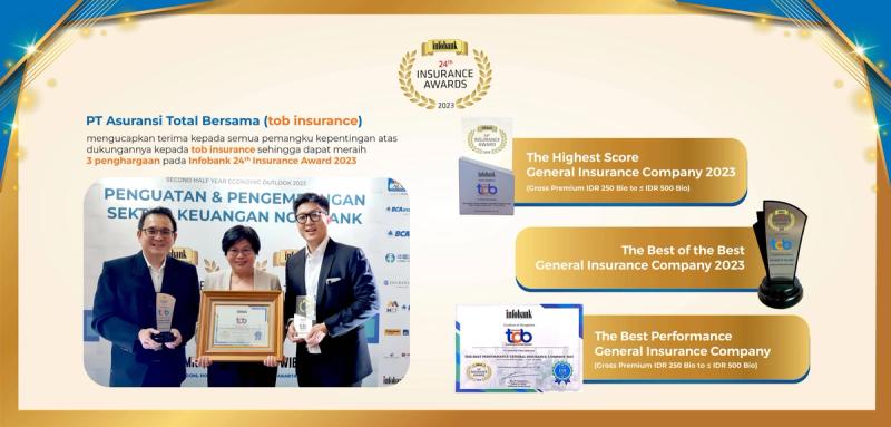 tob insurance Wins Again at Infobank 24th Insurance Award 2023