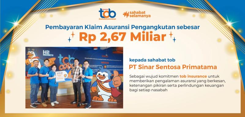 Payment of Freight Insurance Claims to PT Sinar Sentosa Primatama amounting to Rp 2.67 billion