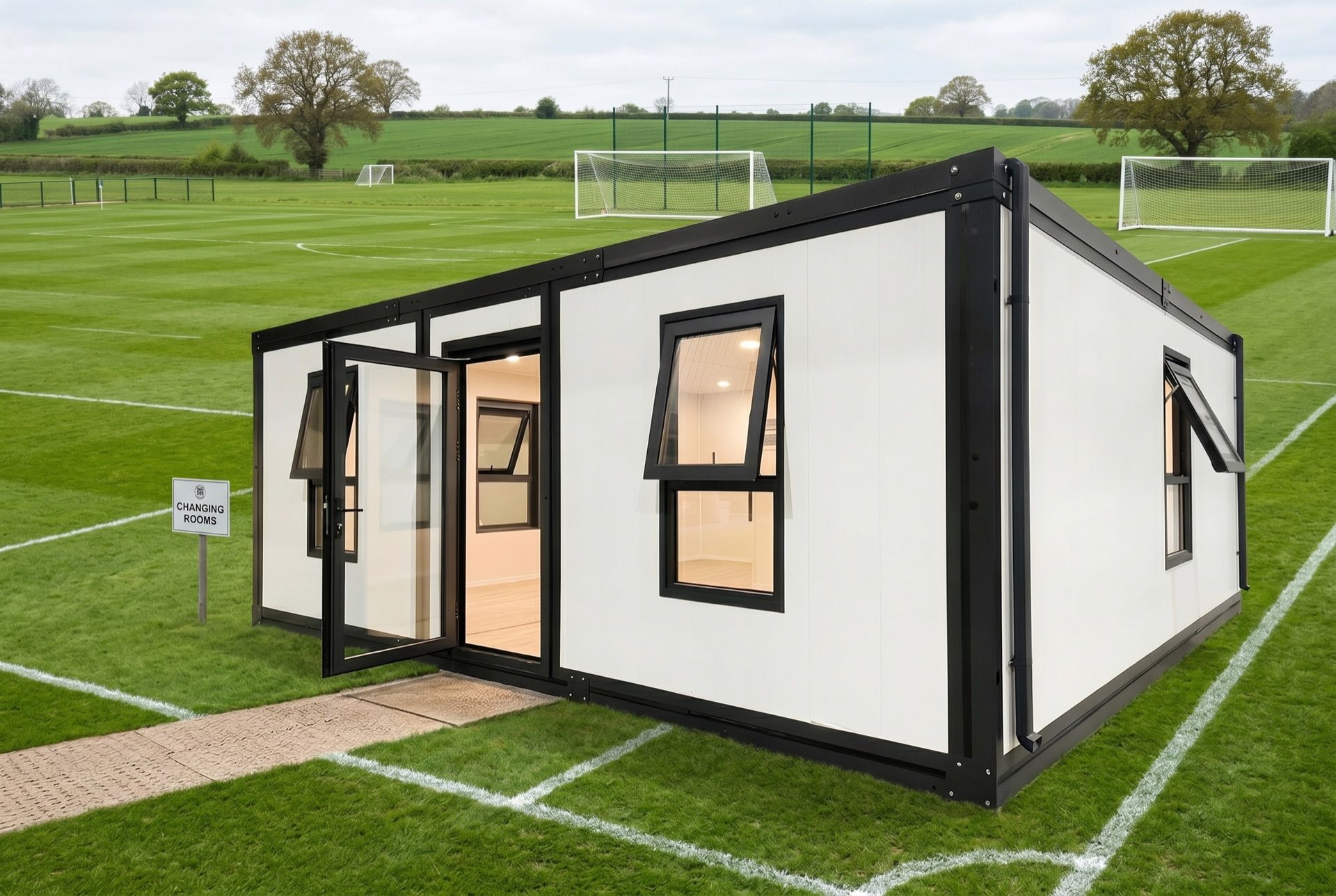 A PrefabX modular changing rooms