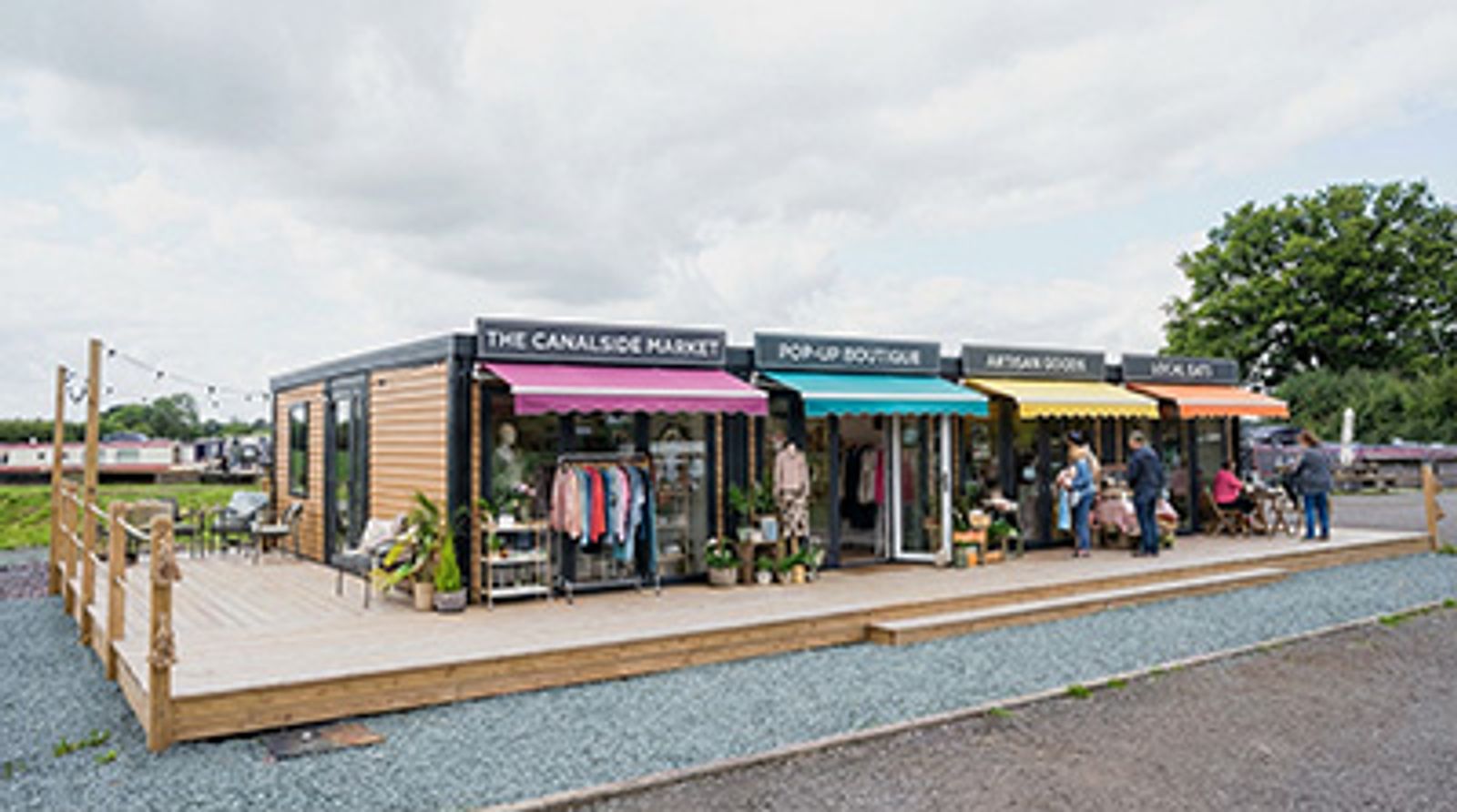 A PrefabX unit fitted out as a retail shop