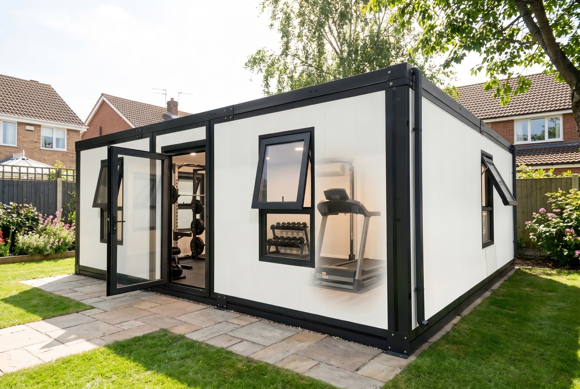 A PrefabX garden gym