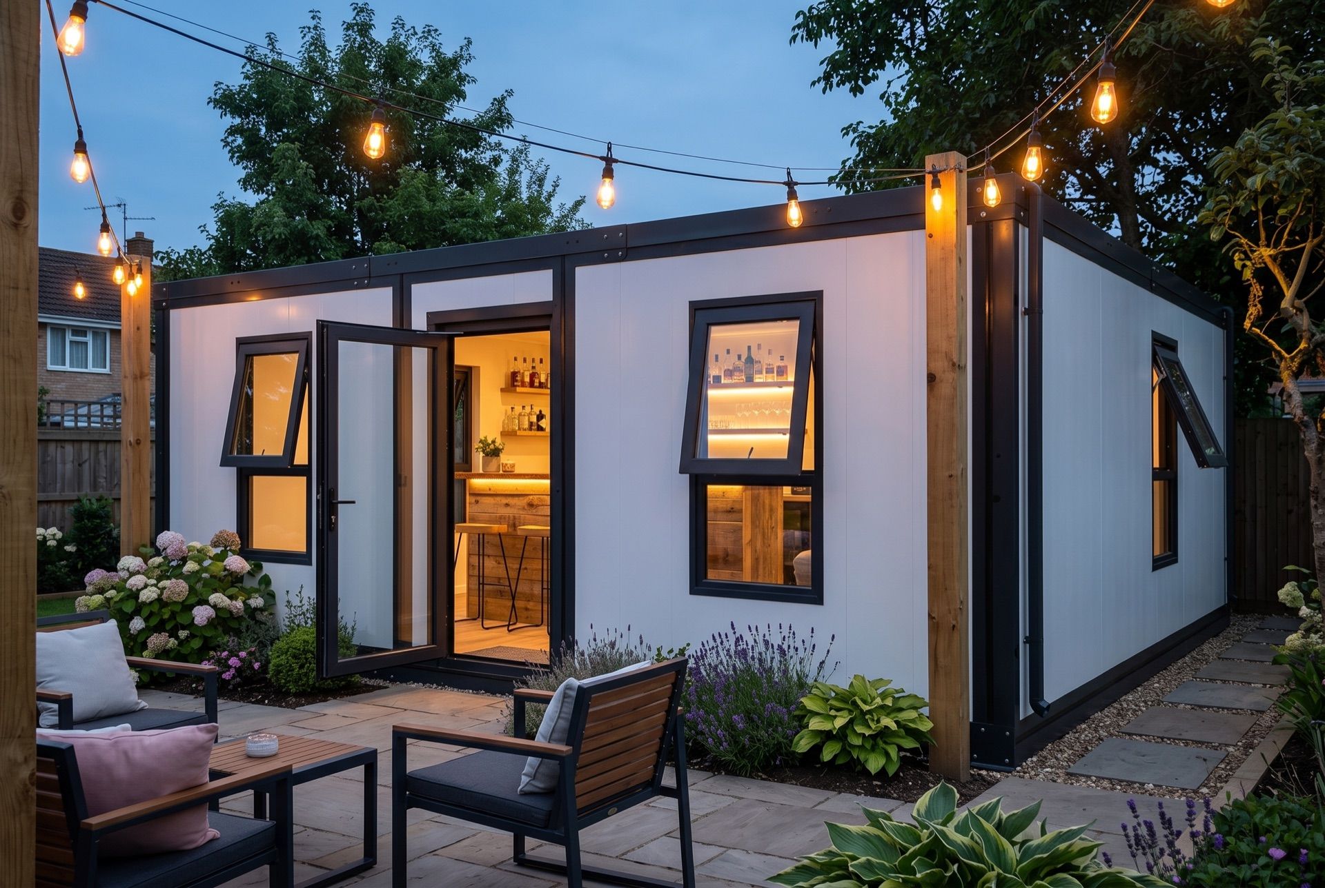 A PrefabX garden bar