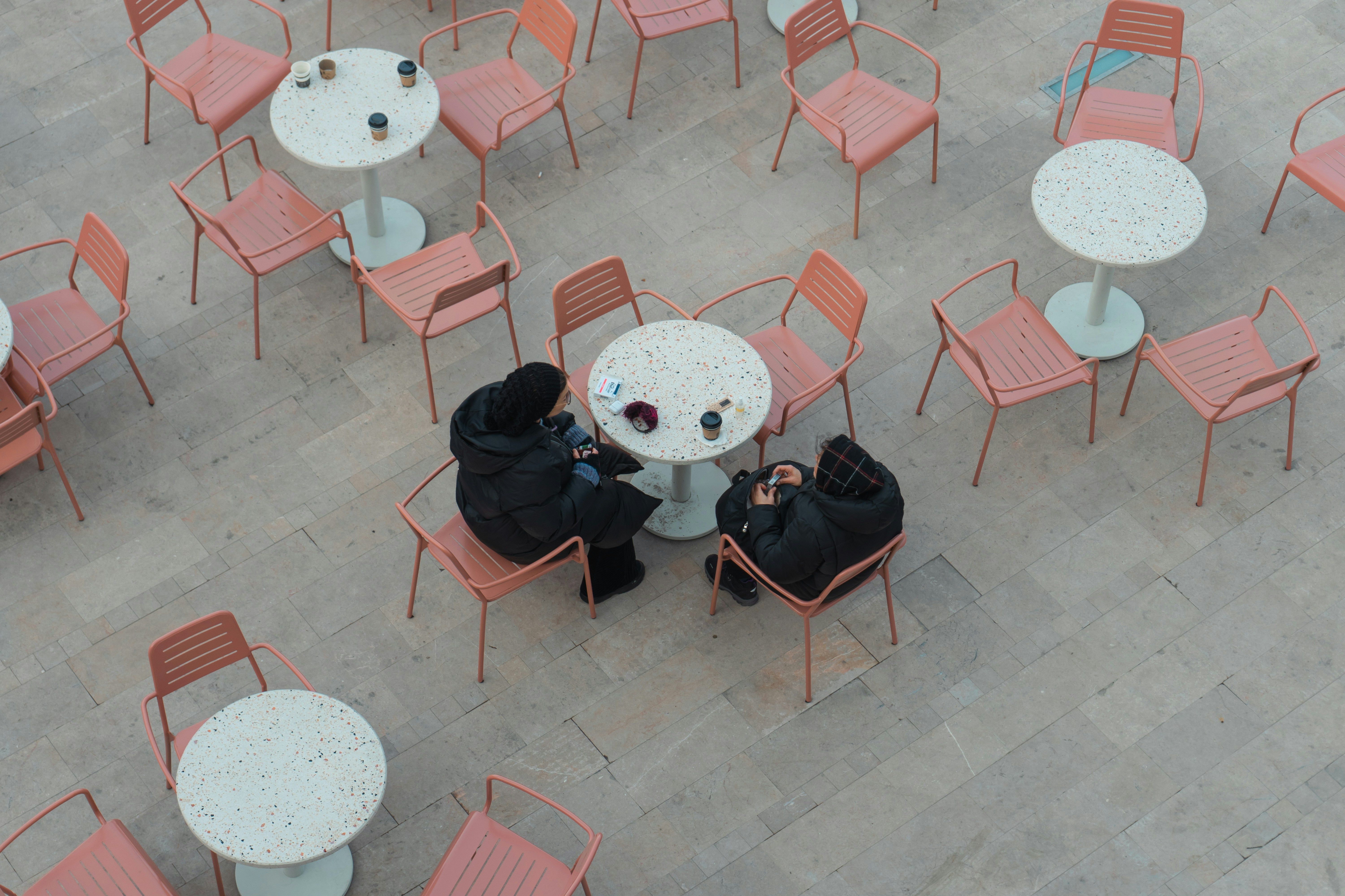 Two person sitting