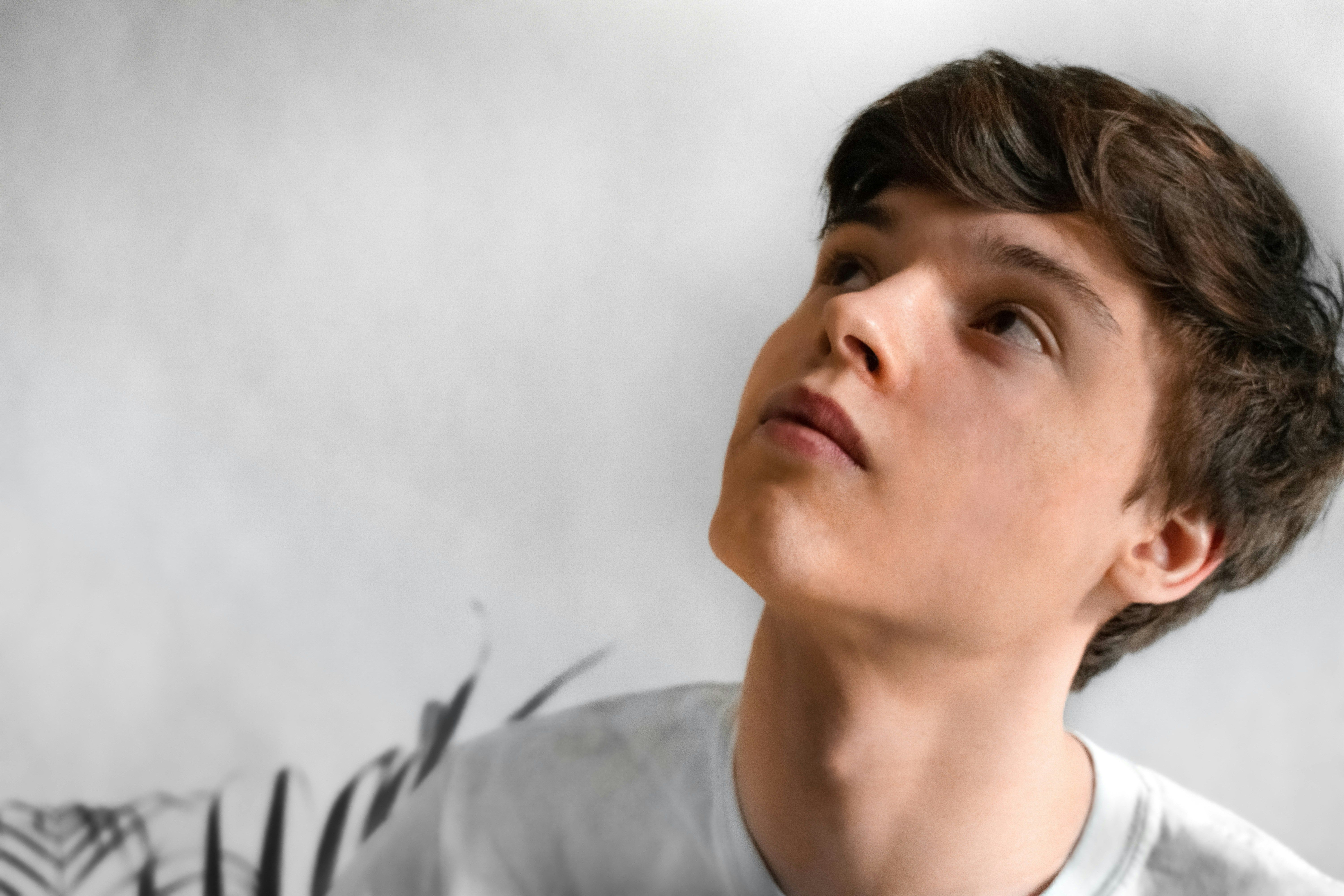 A person looking up