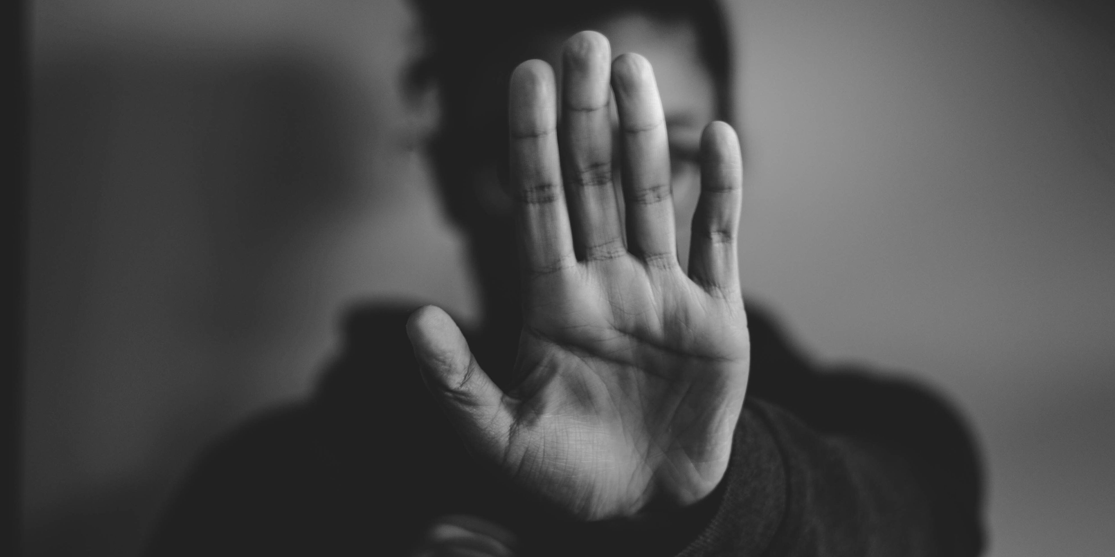 A person holding a hand out