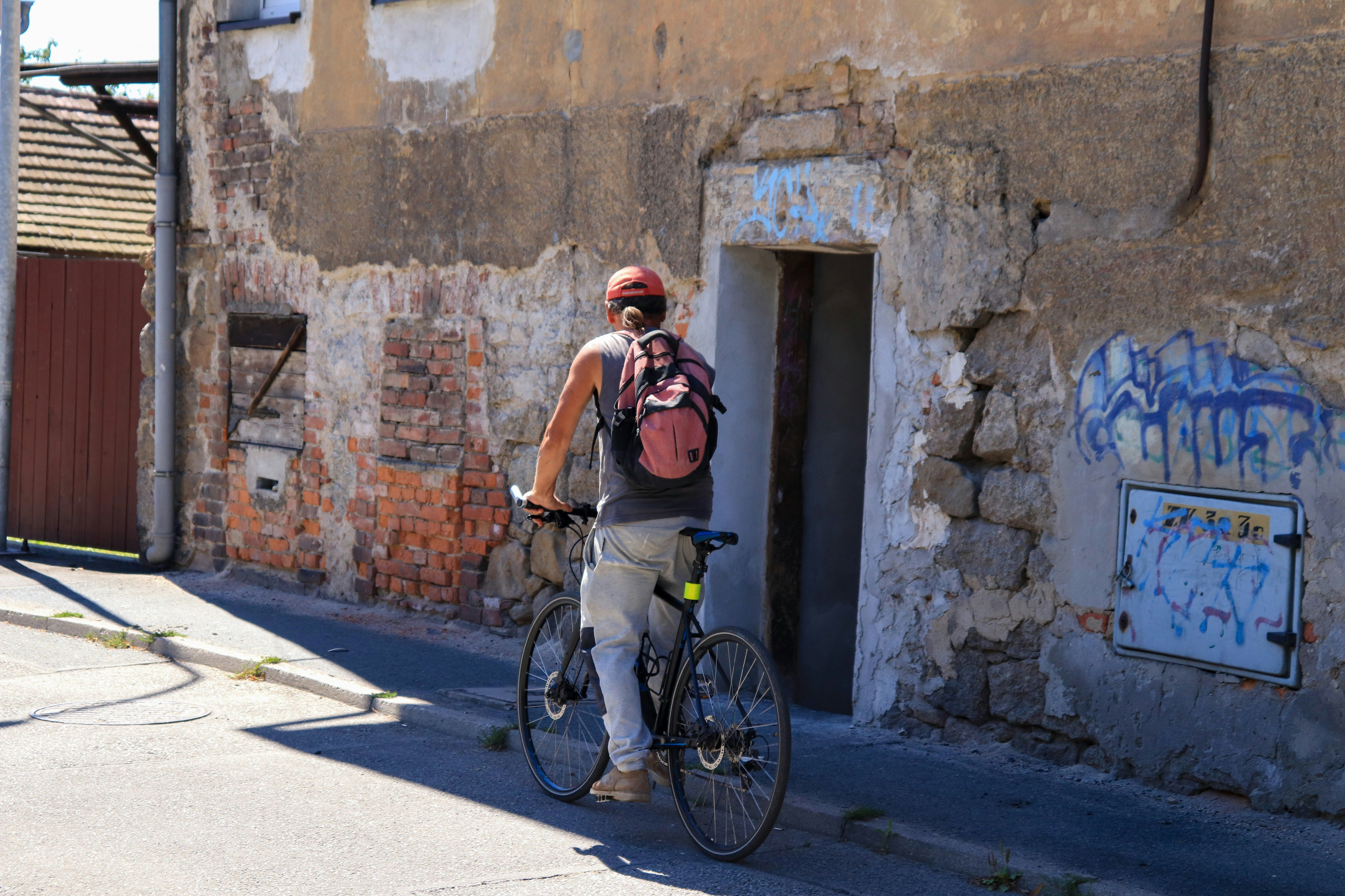A person on a bike