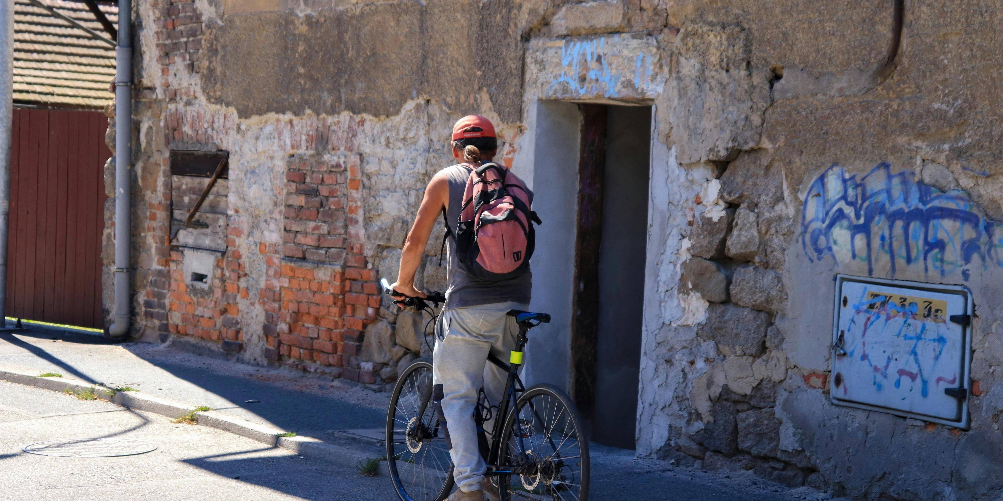A person on a bike