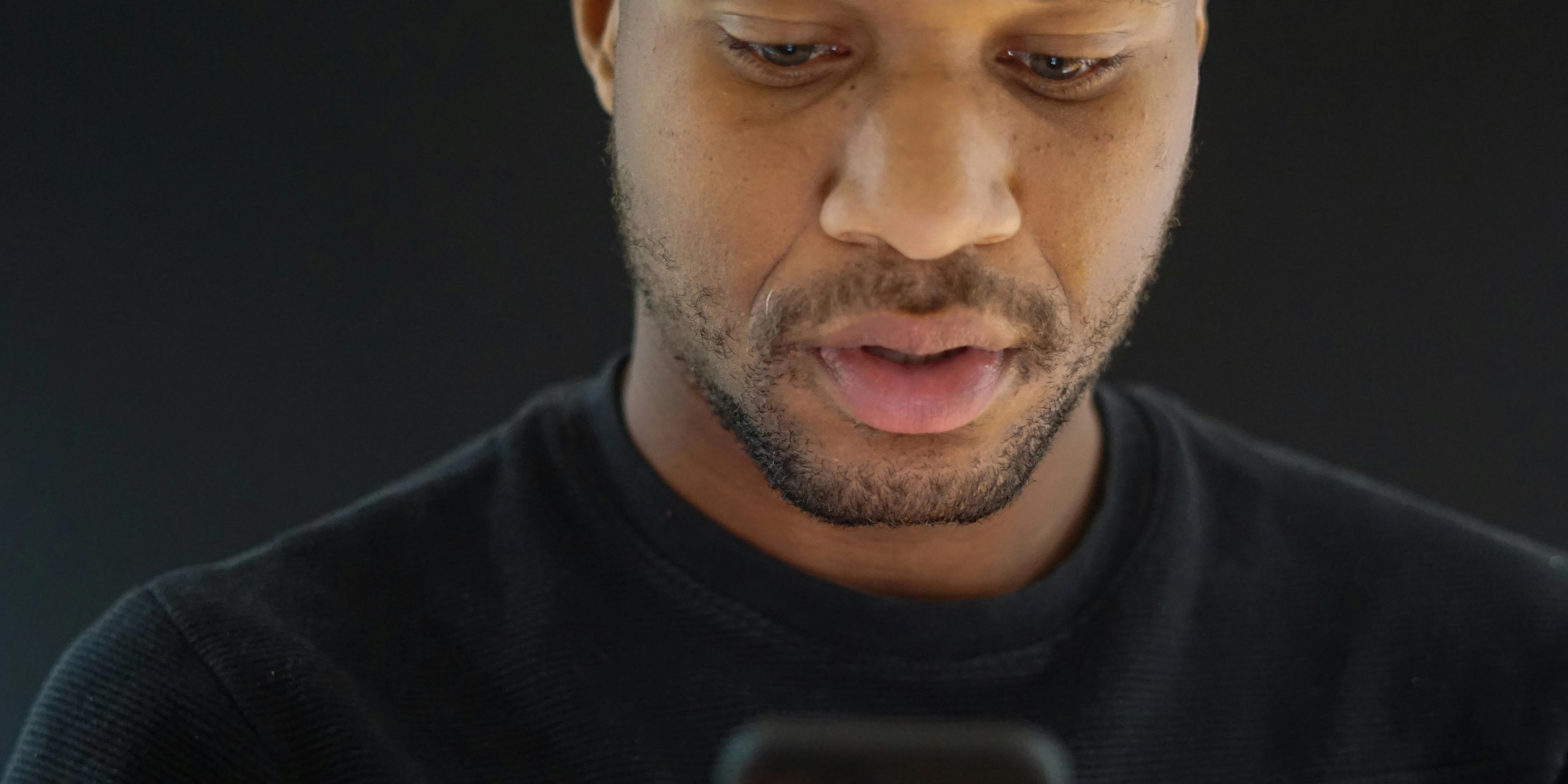 A person holding a phone