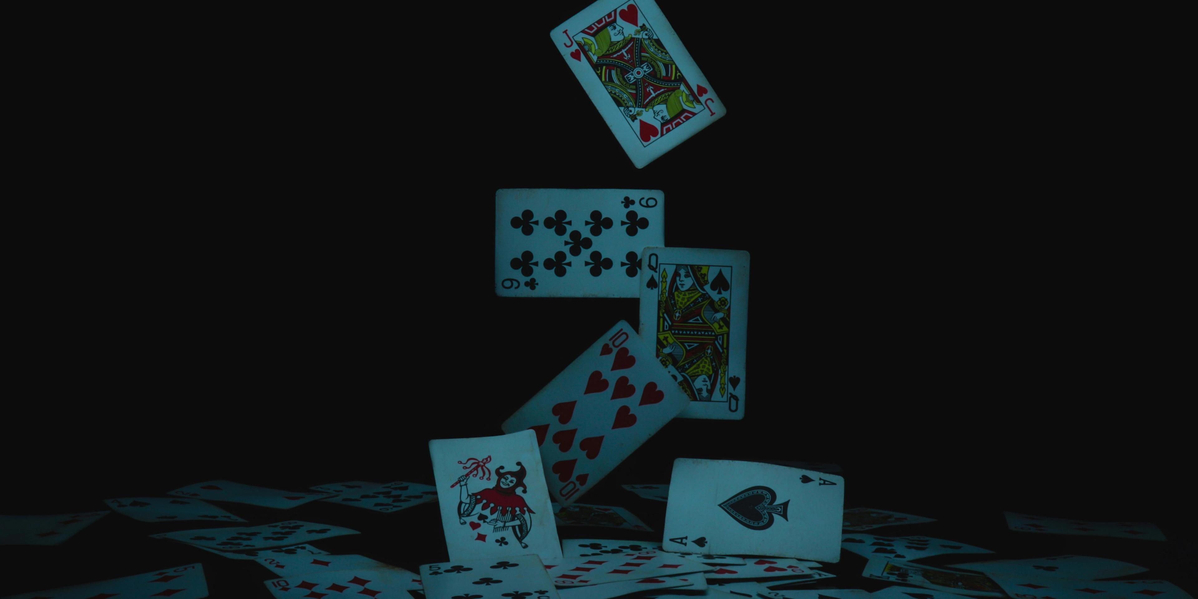 A cards stacked to each other