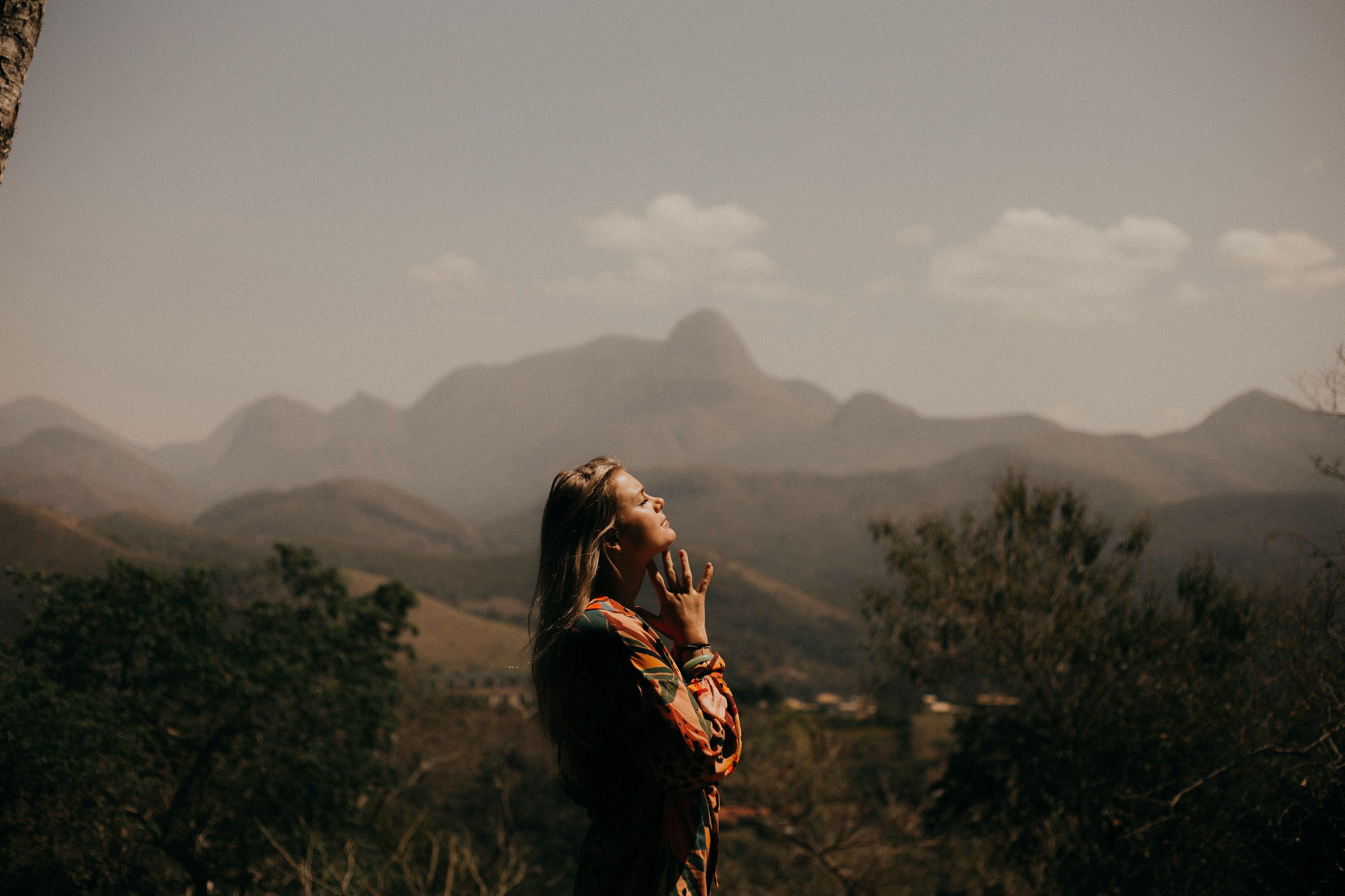 A woman standing