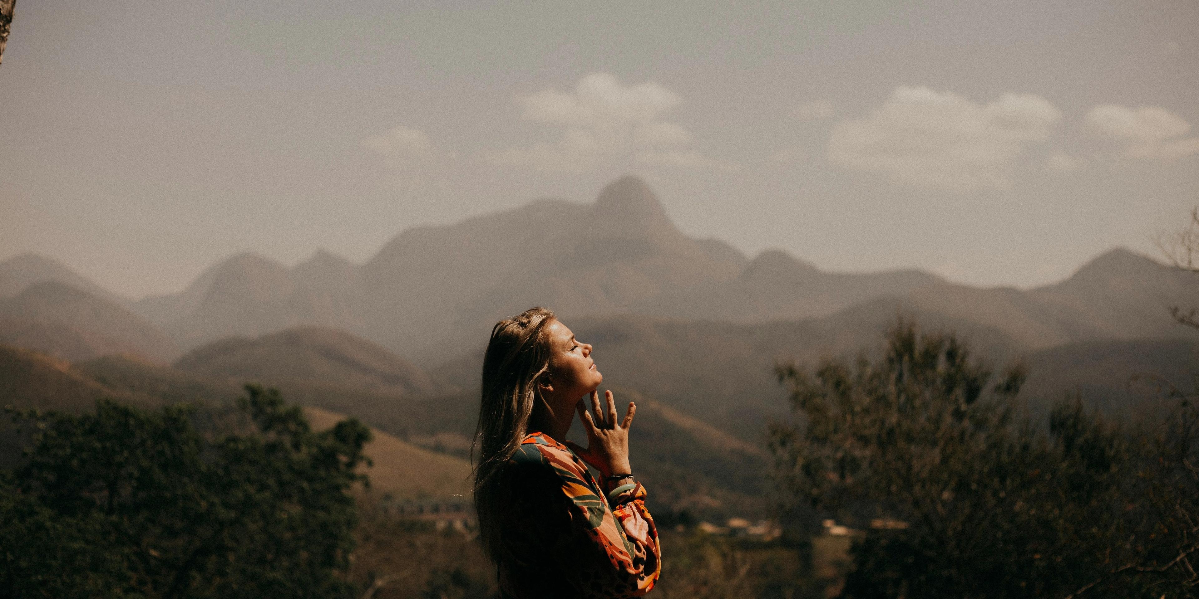 A woman standing