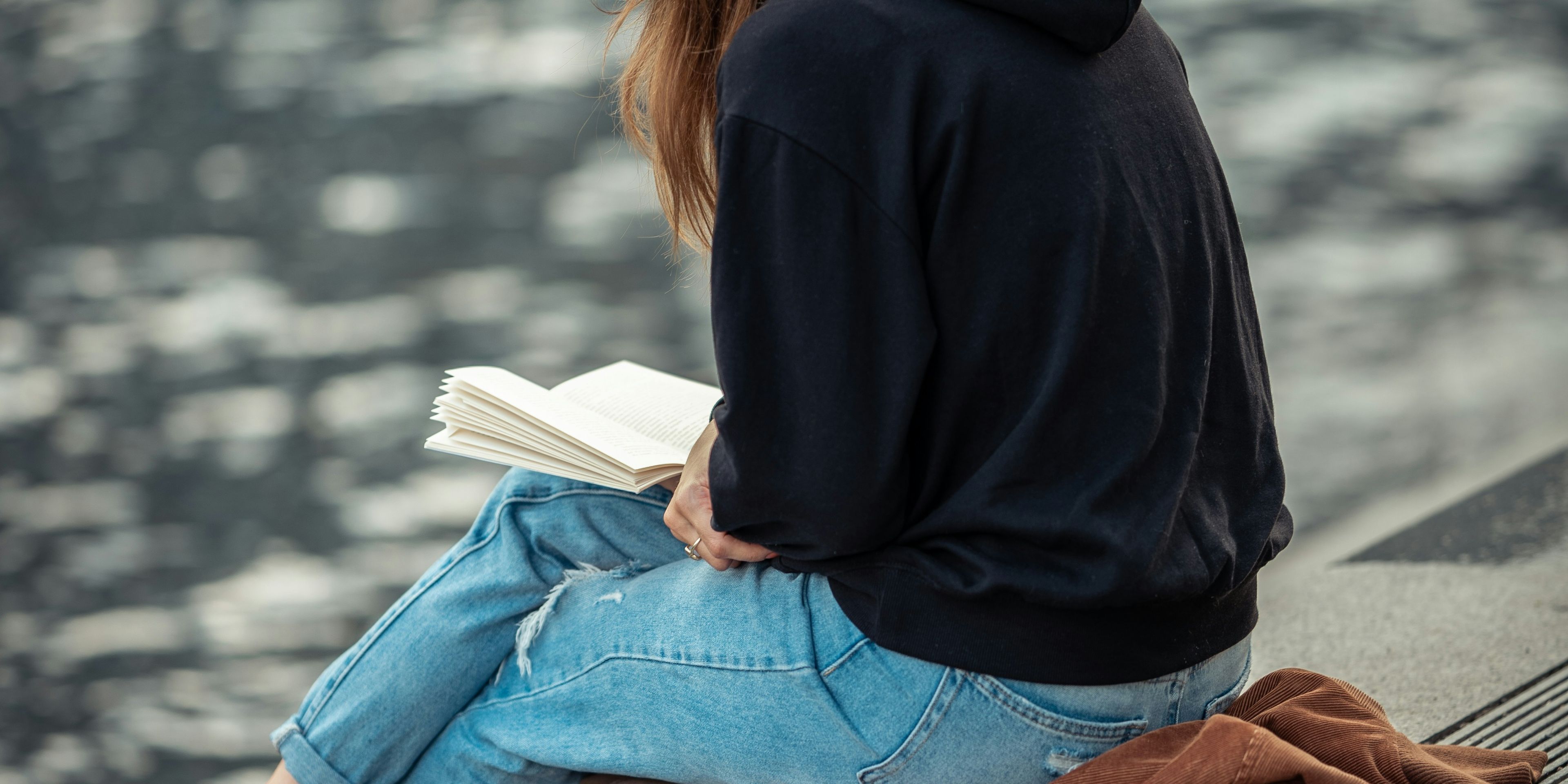 A person reading a book
