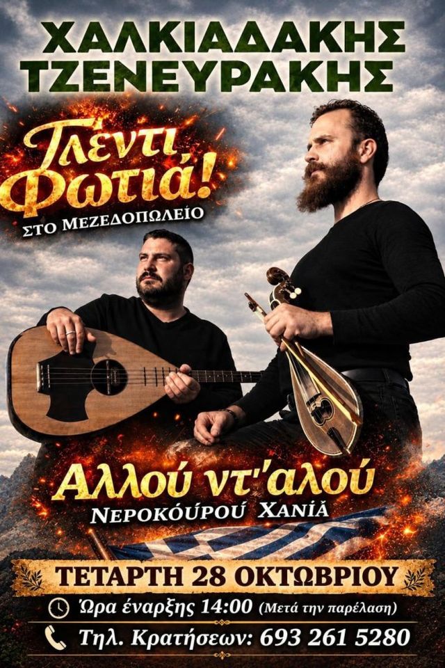 Giannis Chalkiadakis & Giorgos Tzenevrakis: Ochi Day Glenti at Allou nt'alou, Nerokourou