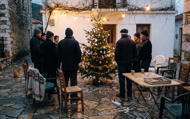 Christmas Tree Lighting — Platanos, Kissamos