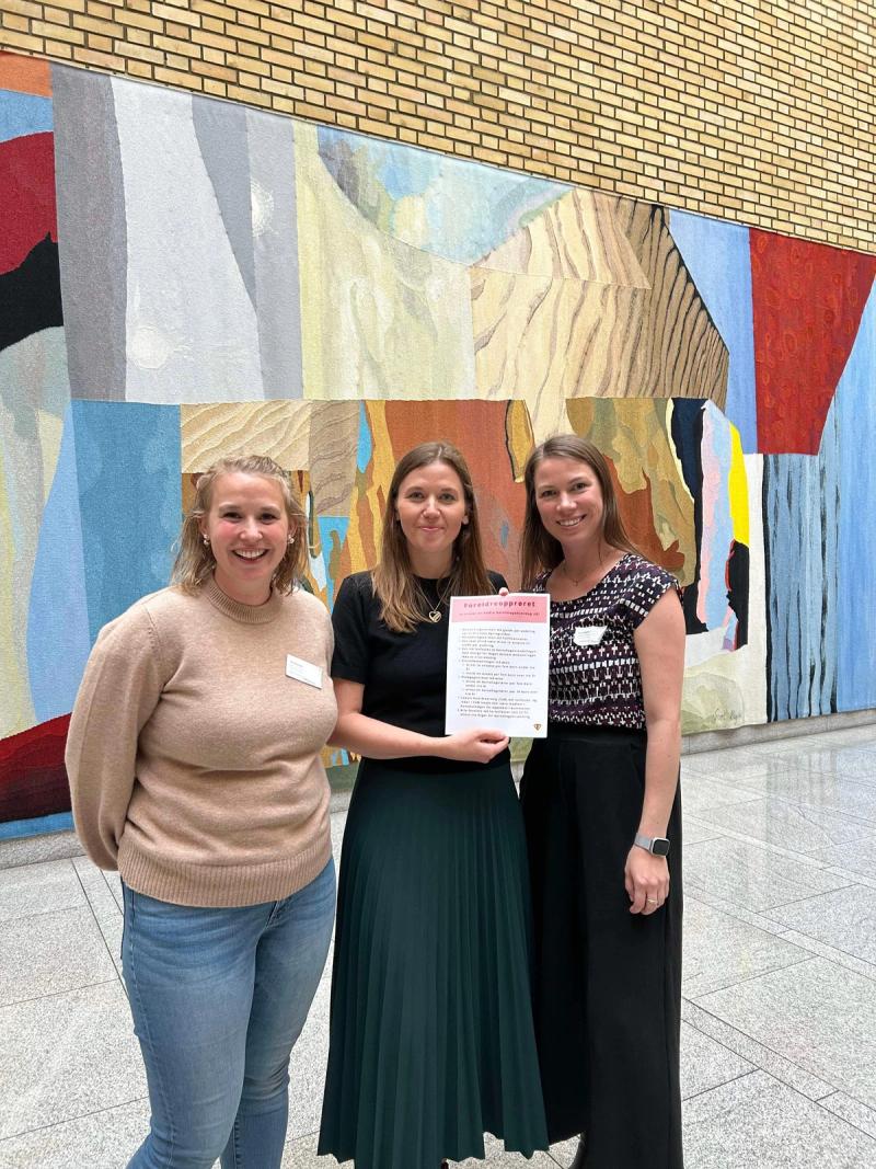 Mari, Ida og Helene - til media