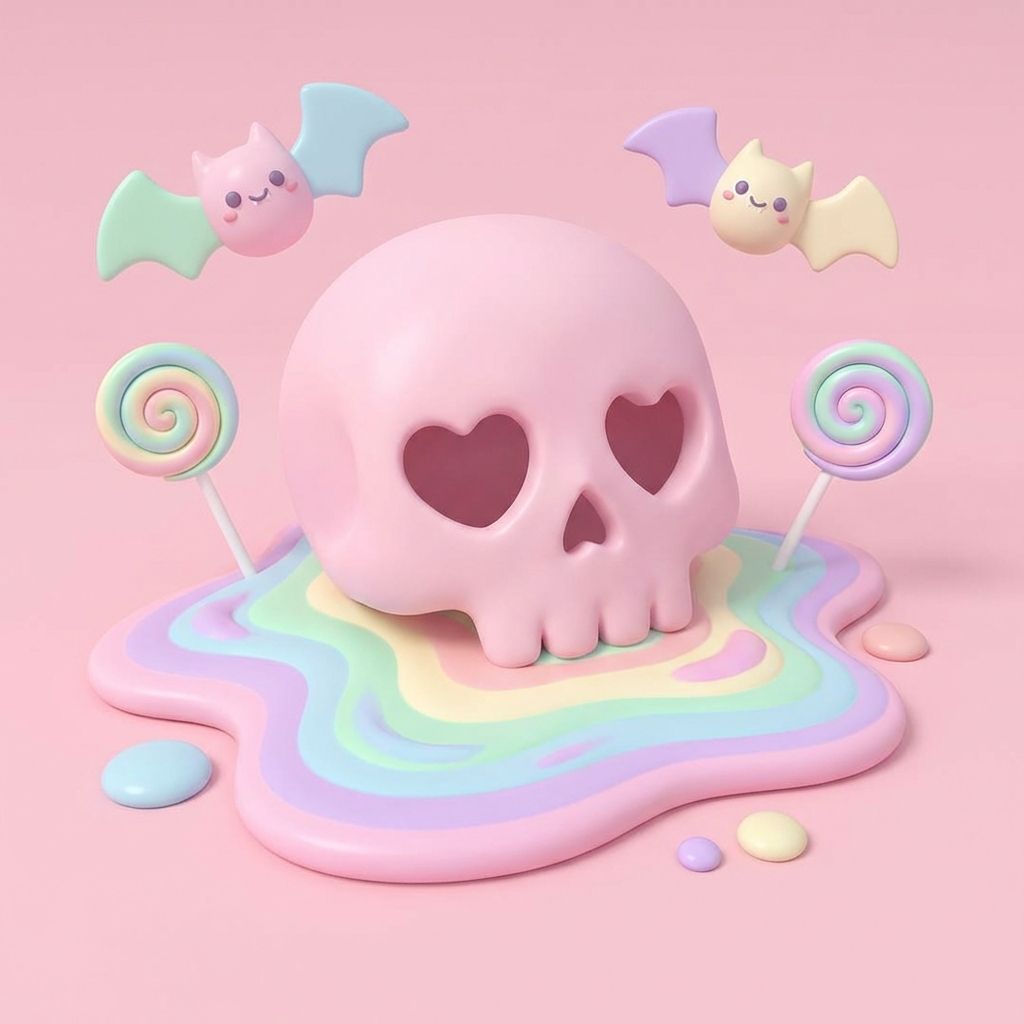 Pastel Goth & Kawaii: ☠️ 🧁 🌈 Cute but Creepy Emojis - Emoji Guide