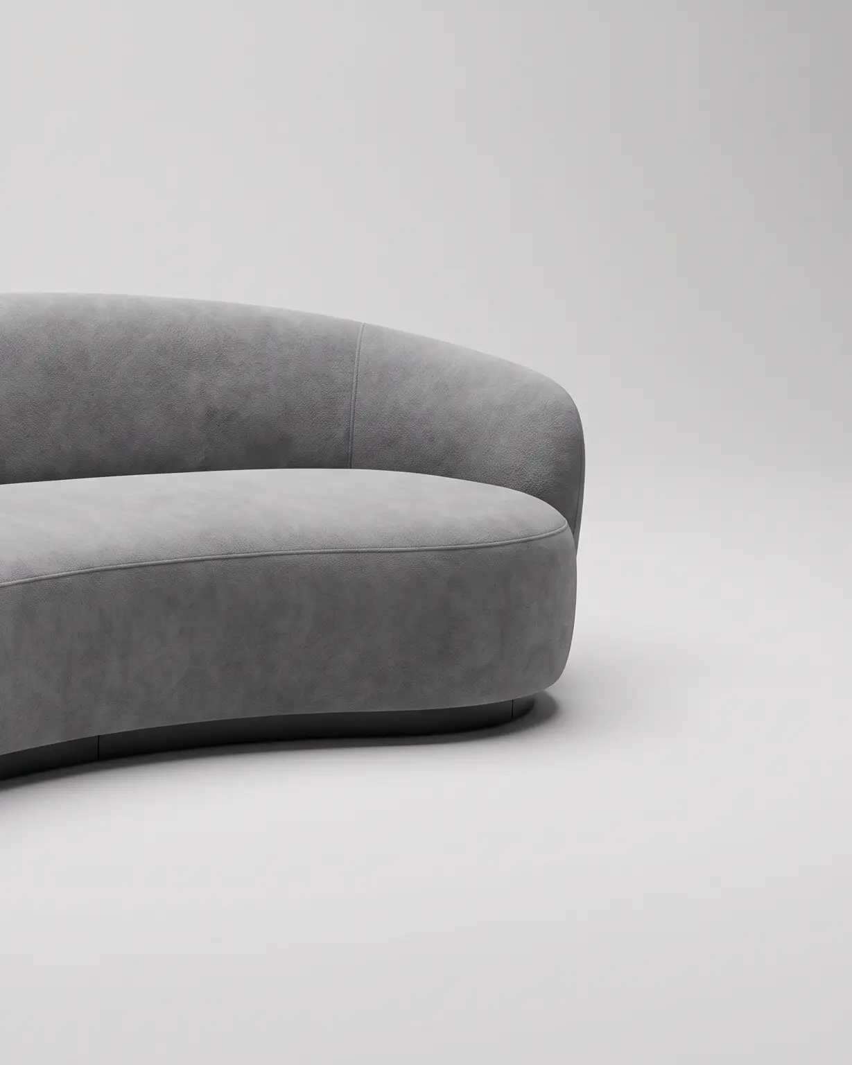 Lumbarda sofa, desni kraj i luk postolja koji se povija u daljinu
