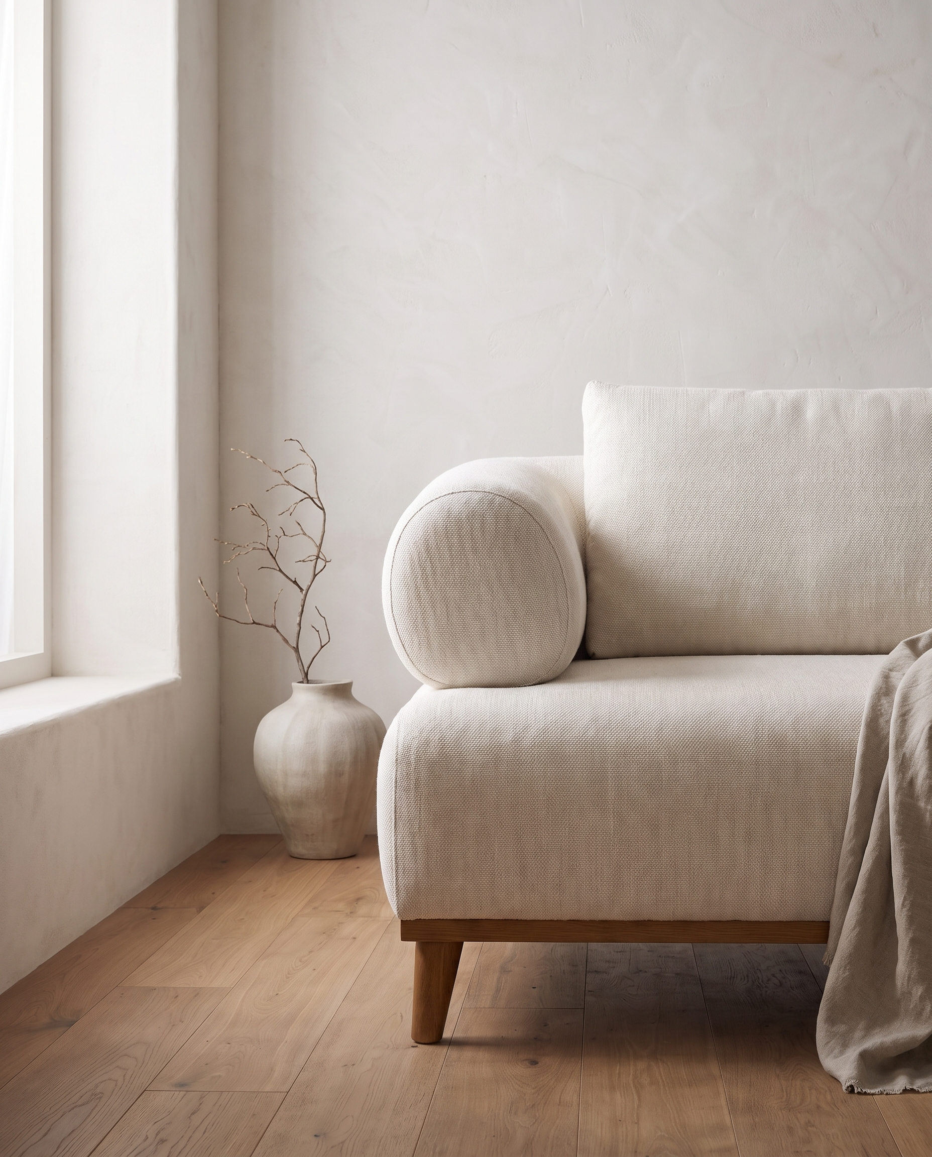 Menfi sofa, obli valjak rukonaslona