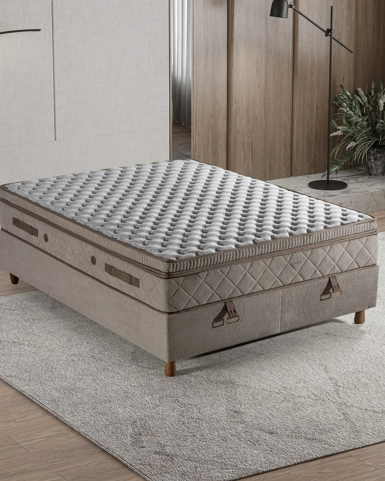 Elegance — krevet u sirem kadru sobe