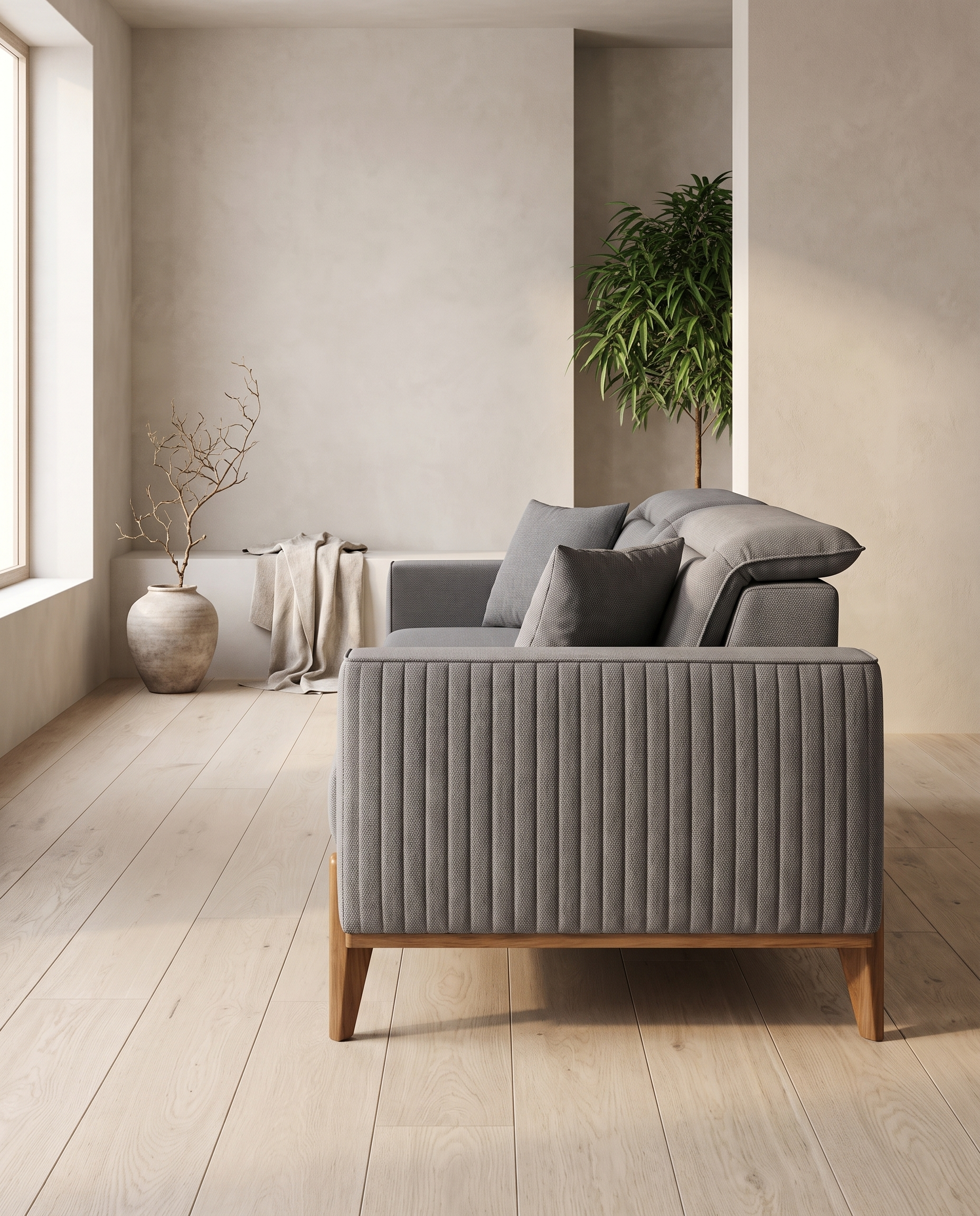 Gavoi sofa u sobi, profil sa strane