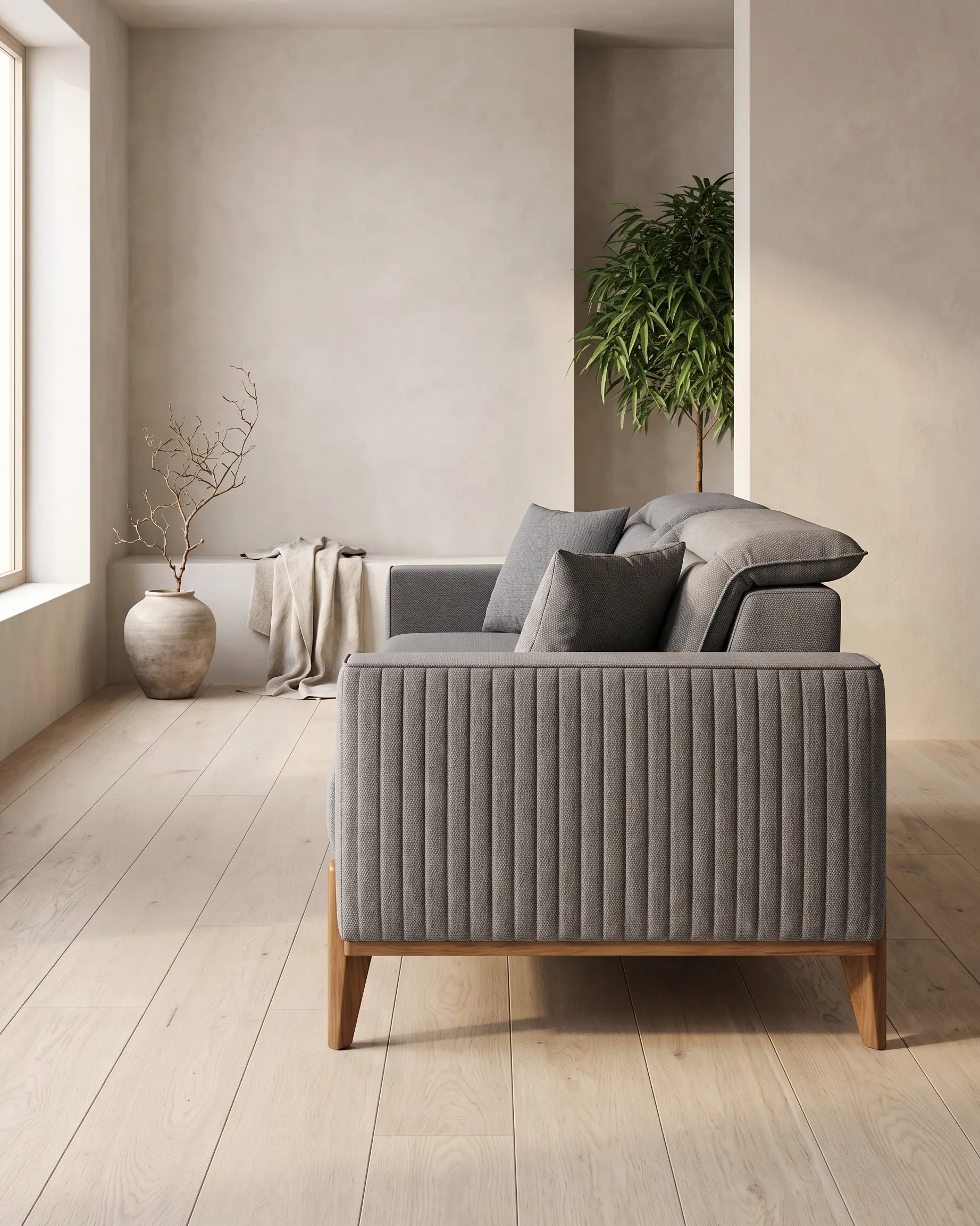 Gavoi sofa u sobi, profil sa strane