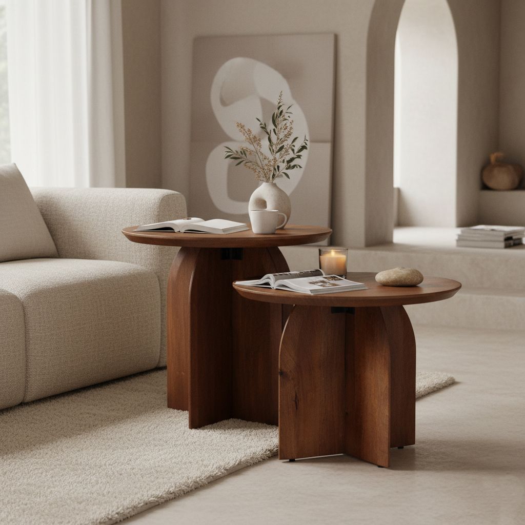 solid wood coffee table natural oak sustainable furniture Portugal