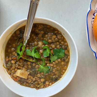 Brown Lentil Vegetable Soup