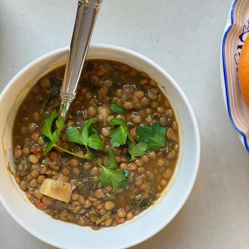 Brown Lentil Vegetable Soup