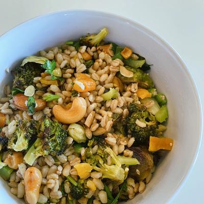 Roasted Greens and Farro