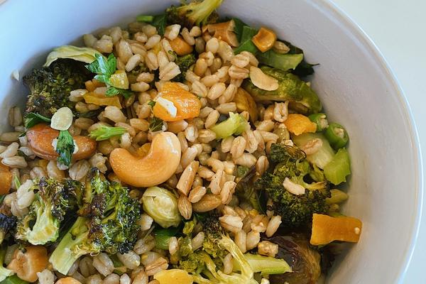 Roasted Greens and Farro