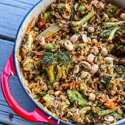Vegetable Brown Rice Stir Fry