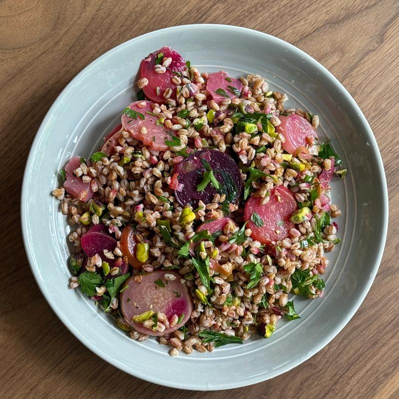 Farro and Beets