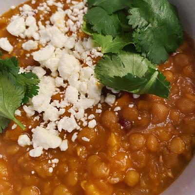 Brown Lentil and Sweet Potato Stew