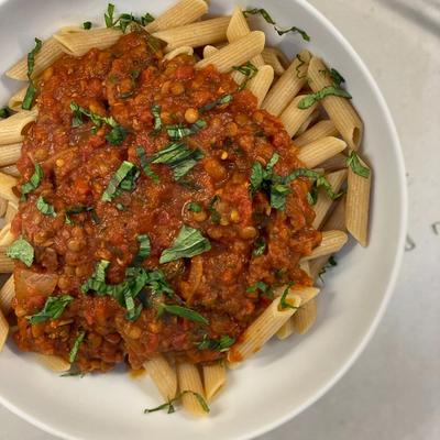 Vegan Penne Bolognese