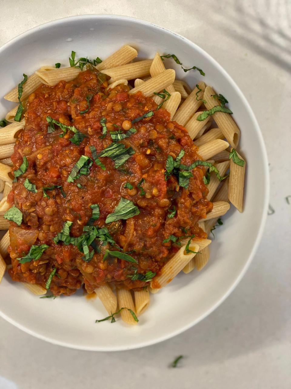 Vegan Penne Bolognese