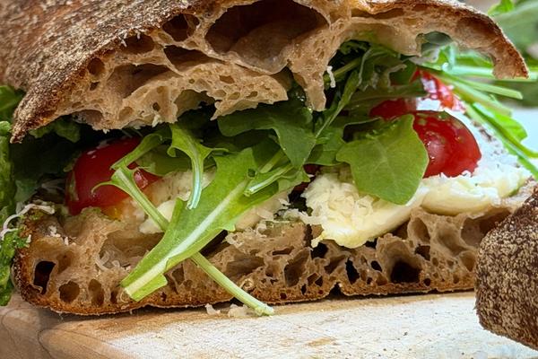 Mozzarella and Tomato Sandwich 