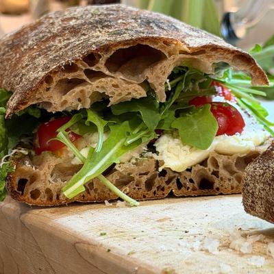 Mozzarella and Tomato Sandwich 